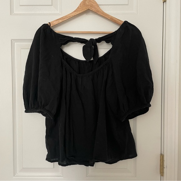 Old Navy Black Off-Shoulder Blouse - Picture 3 of 3